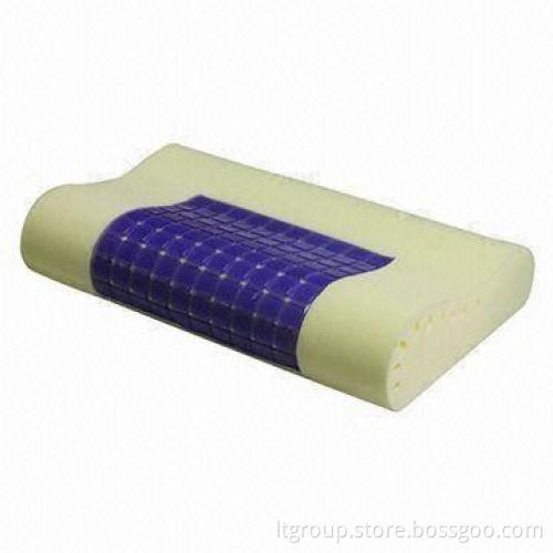 Thermo gel pillow with lavender fragrance, air channel cut for foam, airholes